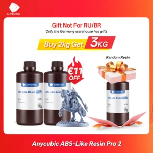 ANYCUBIC ABS Pro 2 Resin 405nm Photosensitive Polyresin High Precision with Minimal Shrinkage for LCD 3D Printer