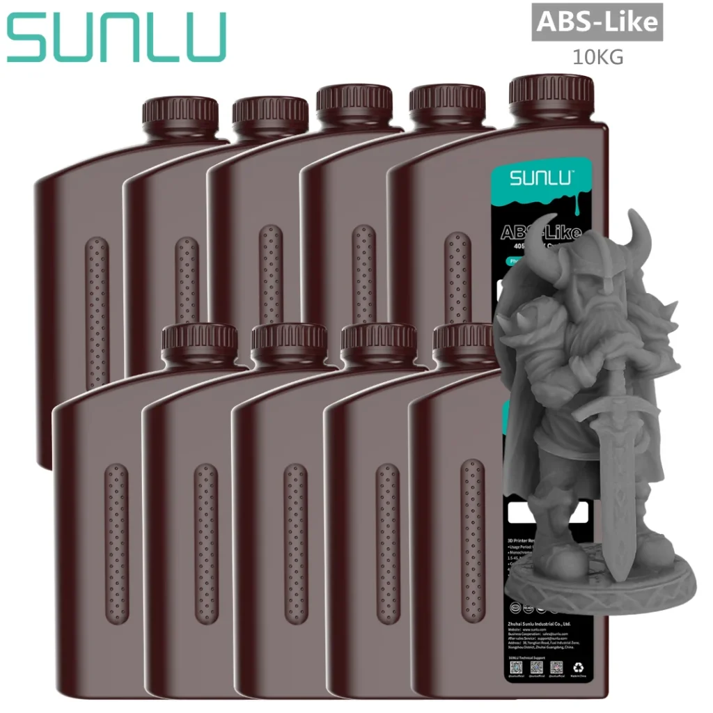 SUNLU UV ABS Like Resin 405nm 10KG Low Odor And Low Shrinkage For LCD 3D Printer Printing Material 3D Printing Fast  Shipping