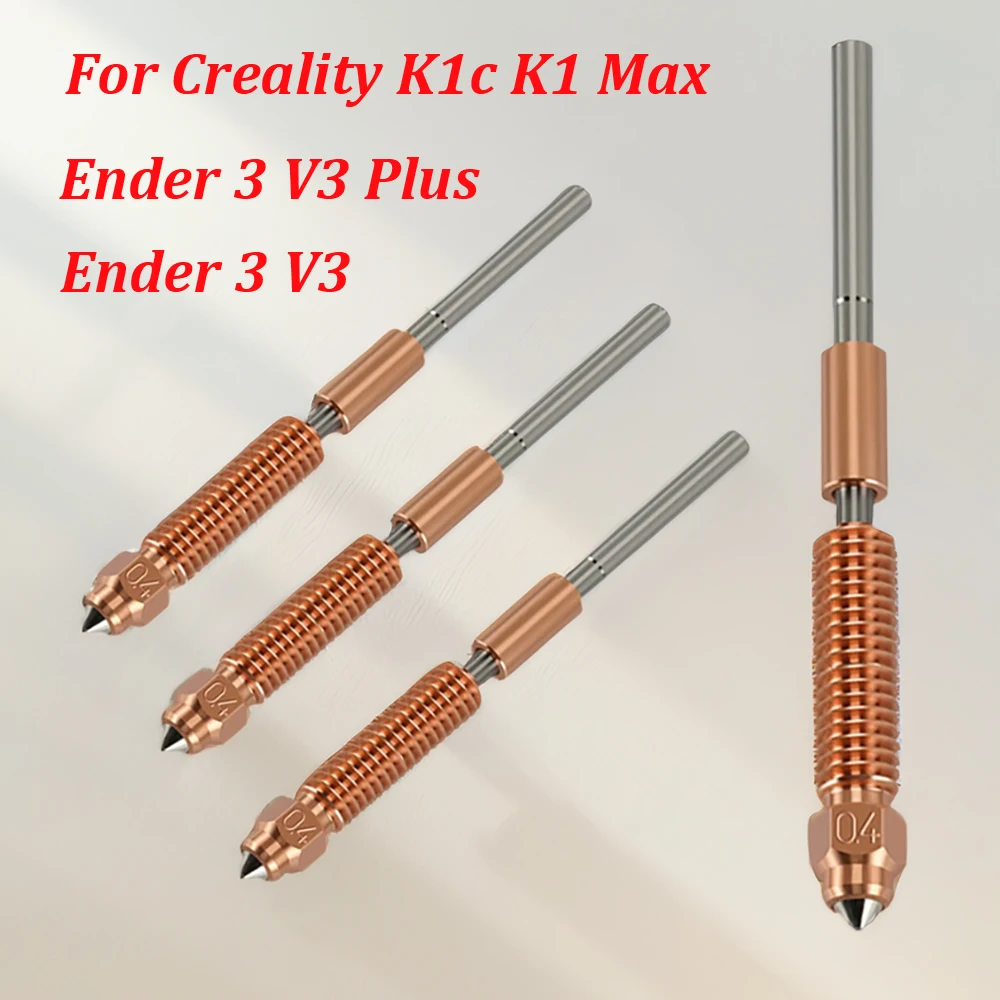 For Creality K1c Nozzle K1 Max Hardened Steel Nozzle Quick Swap All-in-one High Flow Bimetal Heatbreak For Ender 3 V3 Printer 3D