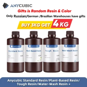 ANYCUBIC Standard Water Wash Resin/Tough Plant UV Resin For LCD 3D Printer 405nm Liquid Photopolymer Sensitive Resin 3D Printing