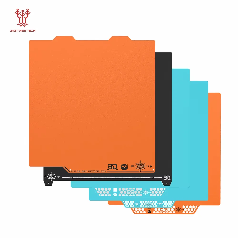 BIQU Panda Build Plate CryoGrip Pro Glacier/Frostbite Spring Steel 2-Sided Textured for BambuLab P1P P1S P2S A1 X1 3D Printer
