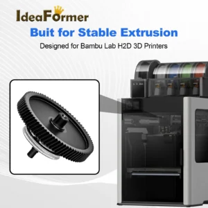 For Bambu Lab H2D Hardened Steel Dual Extruder Gears 3D Printer Integrated Shaft Design Upgraded Gear 3D Printer Accessories